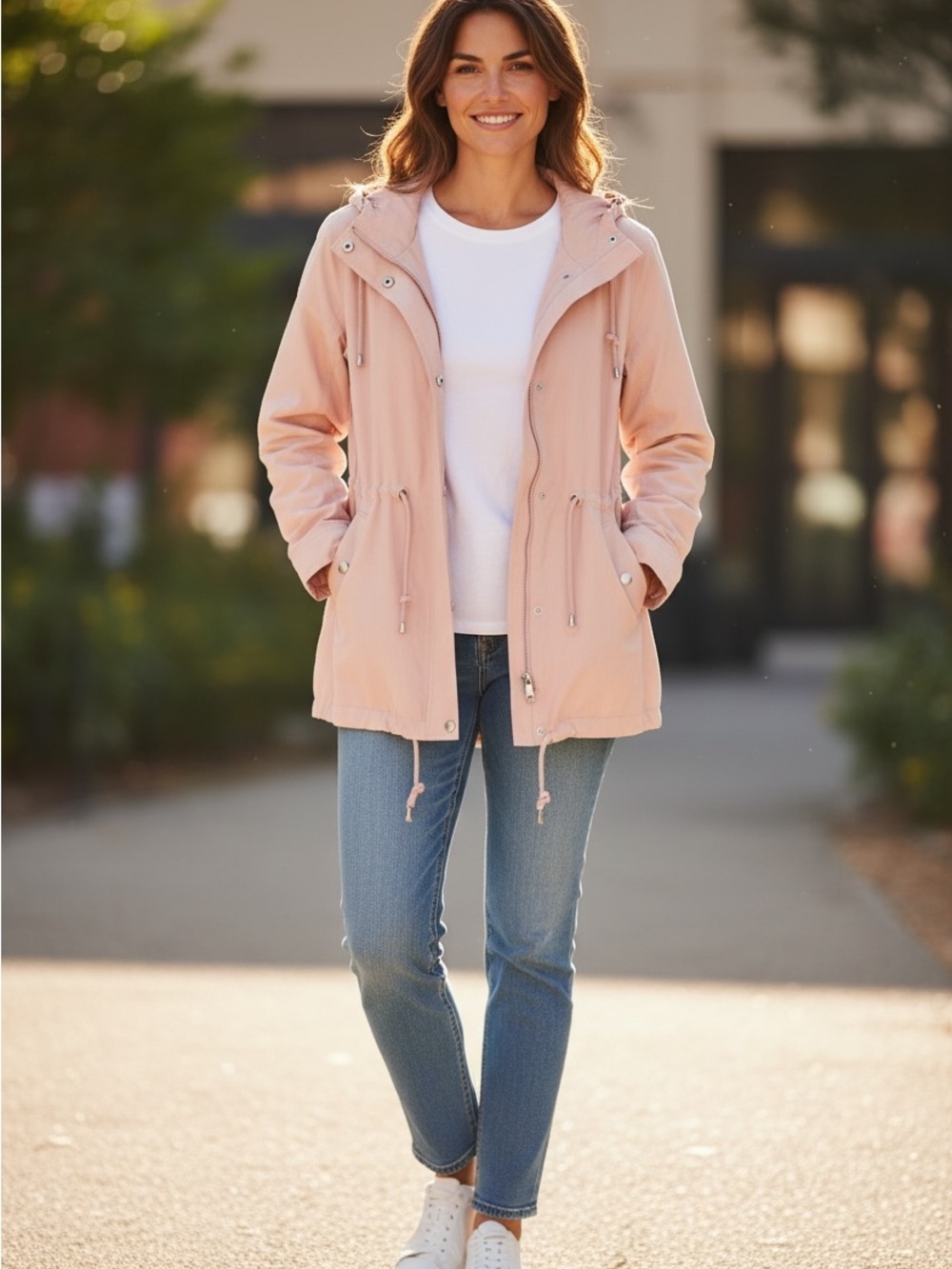 41 Hawthorn NWT/NEW Blush Pink Cargo Jacket Sz Medium/M Stitch Fix Girly Style